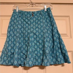 Athleta Womens Teal Patterned Athletic Whatever Skort Size 0
